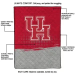 houston cougars dot illusion red quilt blanket best selling