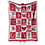 houston cougars mickey mouse motif red white quilt blanket best selling