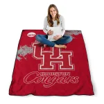 houston cougars paint trail red quilt blanket best selling