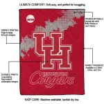 houston cougars paint trail red quilt blanket best selling