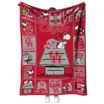 houston cougars snoopy love red quilt blanket best selling