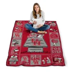 houston cougars snoopy love red quilt blanket best selling