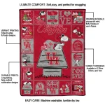 houston cougars snoopy love red quilt blanket best selling