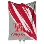 houston cougars stroke art red white quilt blanket best selling