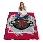 houston rockets block border red quilt blanket best selling