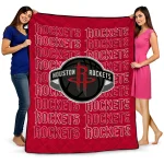 houston rockets bold red quilt blanket best selling