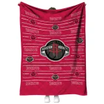 houston rockets handdrawn stripes red quilt blanket best selling