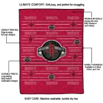 houston rockets handdrawn stripes red quilt blanket best selling