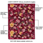 houston rockets hibiscus foliage red quilt blanket best selling