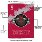 houston rockets nba grunge red quilt blanket best selling
