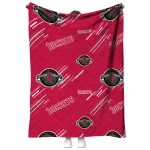 houston rockets sketch lines red quilt blanket best selling