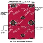 houston rockets sketch lines red quilt blanket best selling