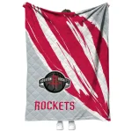 houston rockets stroke art red white quilt blanket best selling