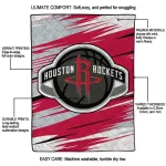 houston rockets wild lines red white quilt blanket best selling