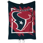 houston texans block border blue quilt blanket best selling