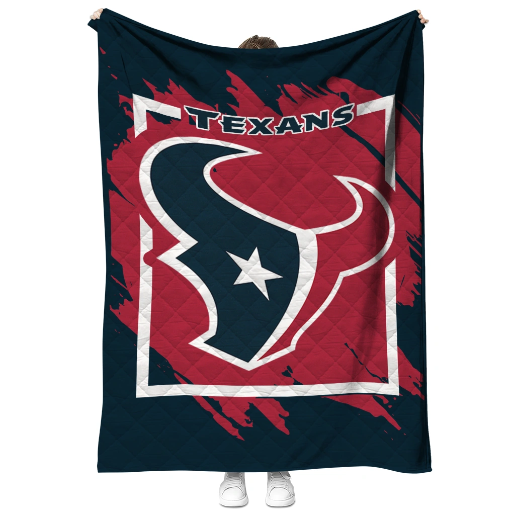 houston texans block border blue quilt blanket fashion forward houston texans block border blue quilt blanket fashion forward