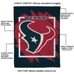 houston texans block border blue quilt blanket best selling