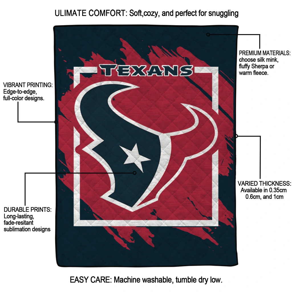 houston texans block border blue quilt blanket latest model houston texans block border blue quilt blanket latest model