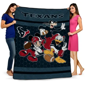houston texans disney football blue quilt blanket best selling