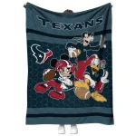 houston texans disney football blue quilt blanket best selling