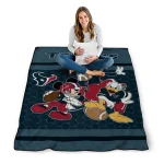 houston texans disney football blue quilt blanket best selling