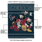 houston texans disney football blue quilt blanket best selling