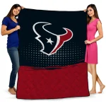 houston texans dot illusion blue quilt blanket best selling
