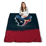 houston texans dot illusion blue quilt blanket best selling
