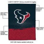 houston texans dot illusion blue quilt blanket best selling