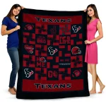 houston texans helmet heart blue quilt blanket best selling