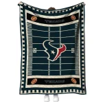 houston texans mickey player blue quilt blanket best selling