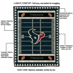 houston texans mickey player blue quilt blanket best selling