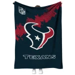 houston texans shield badge blue quilt blanket best selling