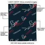 houston texans sketch lines blue quilt blanket best selling