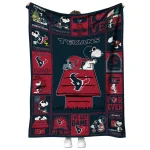 houston texans snoopy love blue quilt blanket best selling