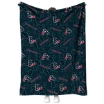 houston texans solid classic blue quilt blanket best selling