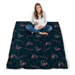 houston texans solid classic blue quilt blanket best selling