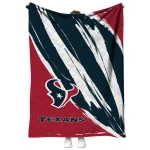 houston texans stroke art blue white quilt blanket best selling