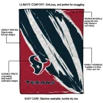 houston texans stroke art blue white quilt blanket best selling