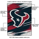 houston texans wild lines blue white quilt blanket best selling