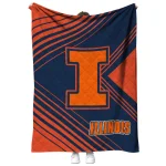 illinois fighting illini arrow layers blue quilt blanket best selling