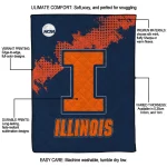 illinois fighting illini paint trail blue quilt blanket best selling