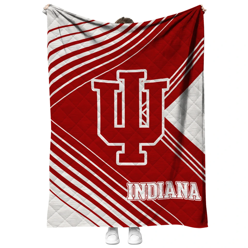 indiana hoosiers arrow layers red quilt blanket fashion forward