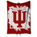 indiana hoosiers block border red quilt blanket best selling