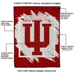 indiana hoosiers block border red quilt blanket best selling