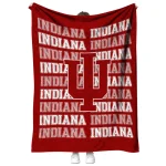 indiana hoosiers bold red quilt blanket best selling