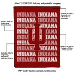 indiana hoosiers bold red quilt blanket best selling