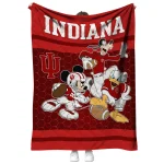 indiana hoosiers disney football red quilt blanket best selling