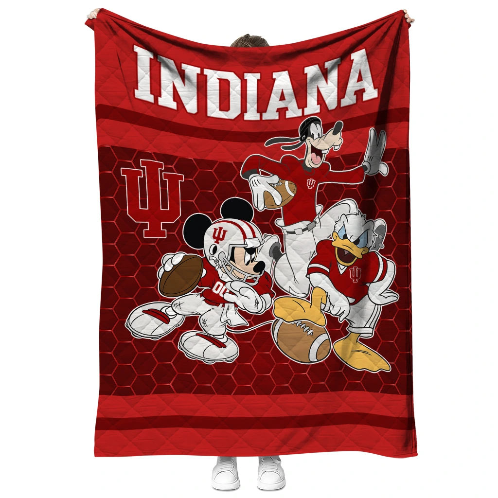 indiana hoosiers disney football red quilt blanket fashion forward indiana hoosiers disney football red quilt blanket fashion forward