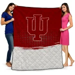 indiana hoosiers dot illusion red quilt blanket best selling